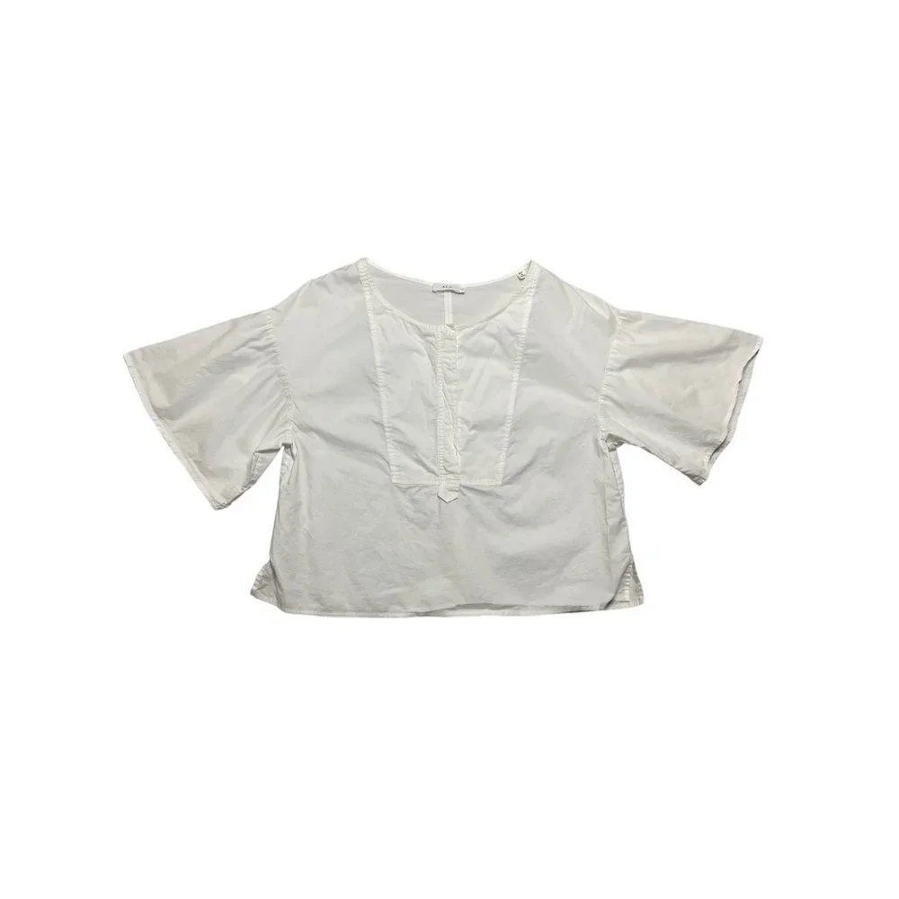 A.L.C. Kyrie White Cotton Top-sz 10 - Picture 3 of 12